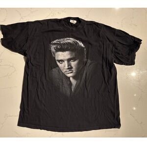 Vintage Elvis Presley Black Graphic T Shirt